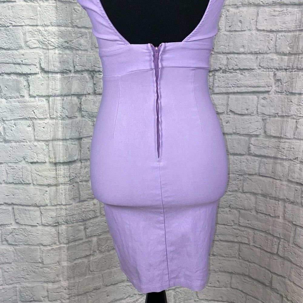 Solemio scoopneck bodycon sleeveless dress purple small women - Picture 5 of 11